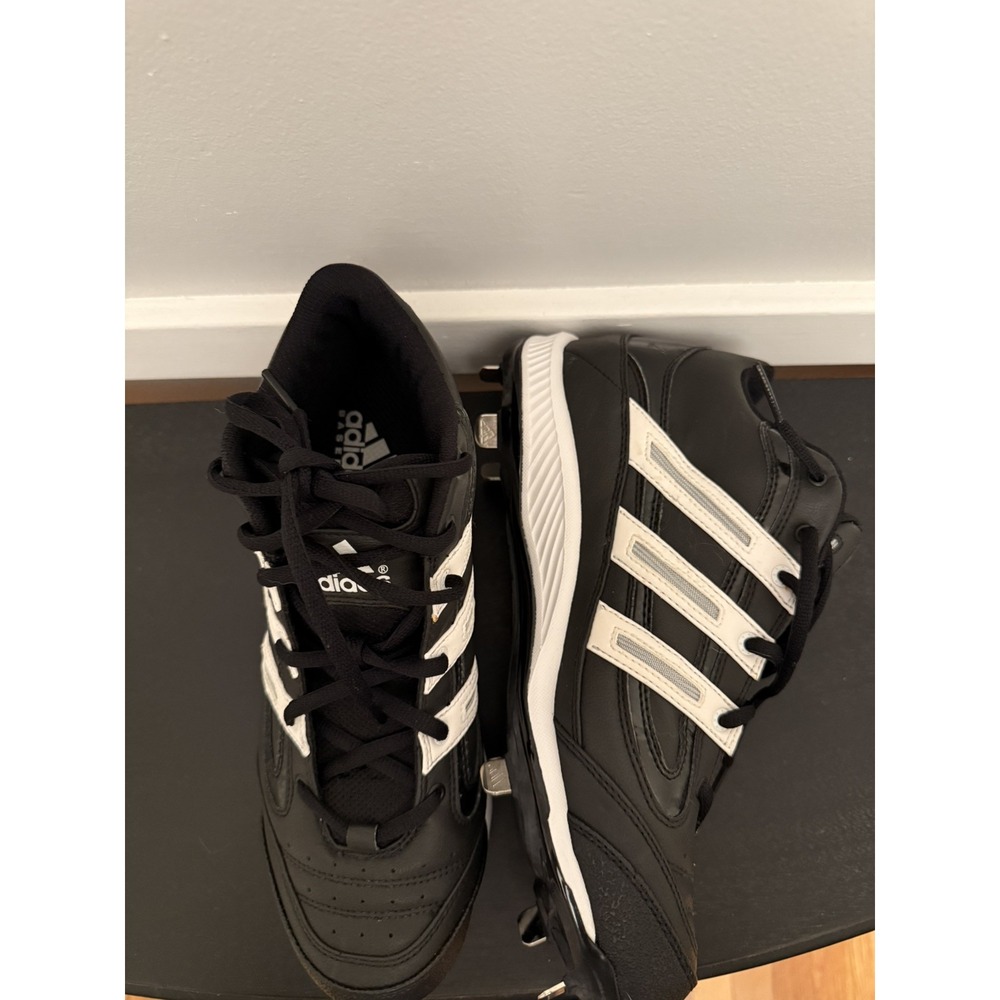 Adidas Afterburner Men's Baseball Cleats Carbon Black White Size 9 FV8805 New